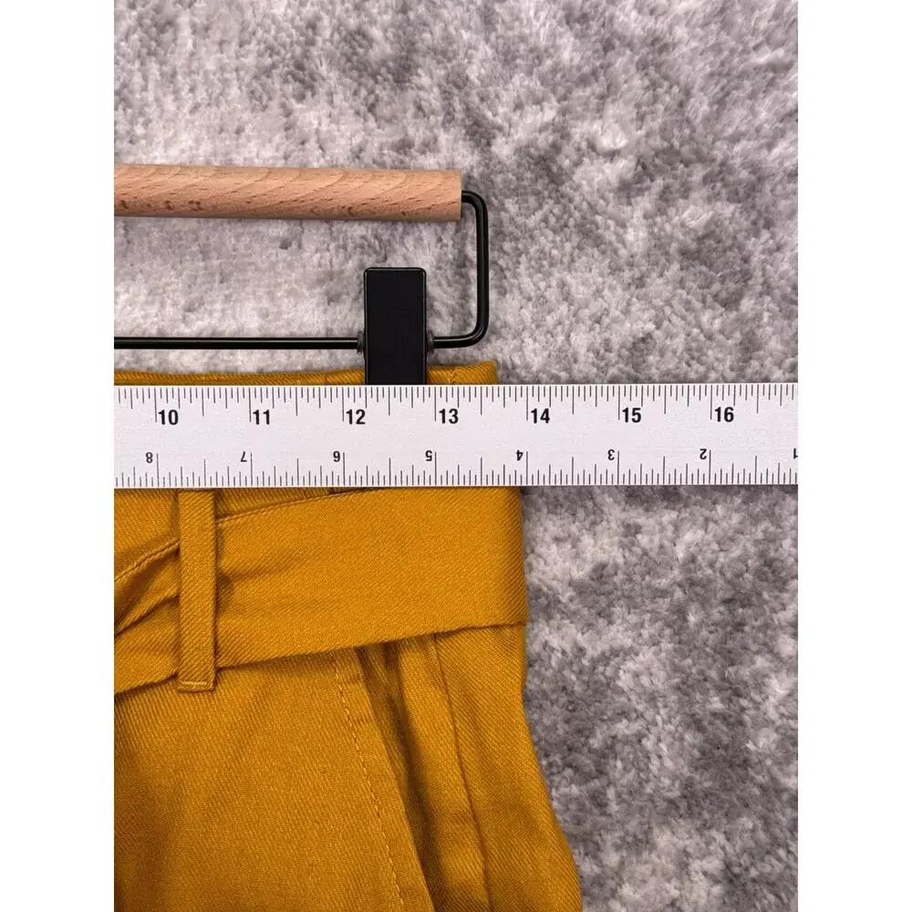 New Banana Republic Pants 2P Womens Yellow Linen Blend Wide Leg Trouser